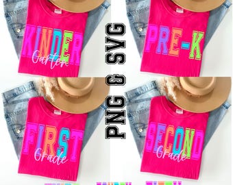 Preppy Teacher PNG Bundle: Back to School Shirt Design (Digital Download