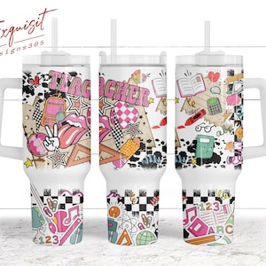 Teacher 40oz Tumbler, Teacher Tumbler Wrap, Western Teacher, Back To School Png, 40oz Tumbler Wrap, Teacher Life, 40oz Handle Tumbler Wrap