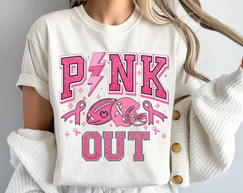 Football Pink Out png, Breast Cancer Football Png, Breast Cancer Awareness PNG, Pink Ribbon, Game Day png, Football Mom Png, Tackle Cancer
