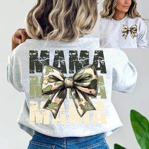Mama Camo Coquette Bow PNG, Old School Camo png, Girls Camo Bow Png Shirt, Retro Hunting Sublimation, Coquette Bow Png, Camo Dude Print Png