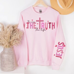 The Way the Truth the Life Svg Png, Jesus Svg, Boho Christian Quote Png