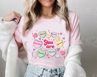Cute Teacher Valentine Svg, Retro Heart Png, Women's Valentines Day Shirt Design, Love Valentine Svg, Positive Affirmations