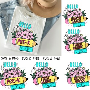 Retro Back to School Bundle, Kindergarten, First Day Of School, School Png, Retro PNG, First/Second/Third Grade Design, School Bundle Png