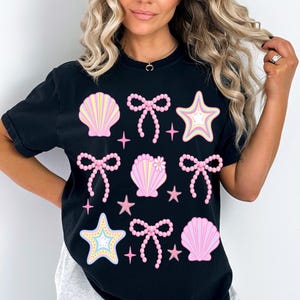 Clam Pearl Bow Png, Summer Vibes Pink Clam Png, sublimation design download,Seashell tropical design,Girly Tropical Summer Coquette png