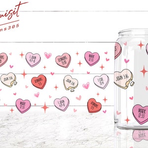 Christian Valentine Glass Can PNG: Bible Verse Hearts (Digital Download)