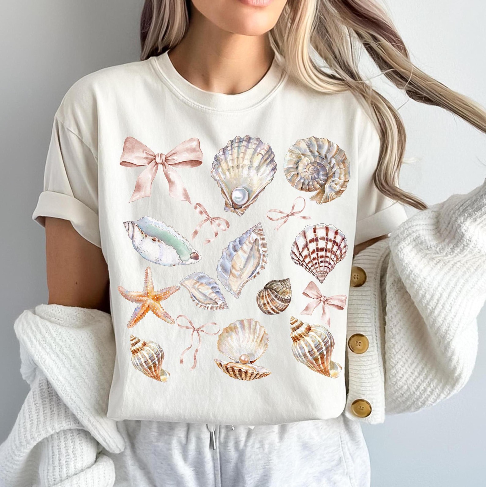 Coquette Seashells PNG: Retro Summer Beach Design (digital Download) - Etsy
