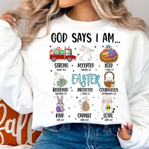 Easter Svg, Christian Easter PNG, Easter Shirt Design Svg, God Says I Am Sublimation Design DOWNLOAD, Easter File Cricut Svg