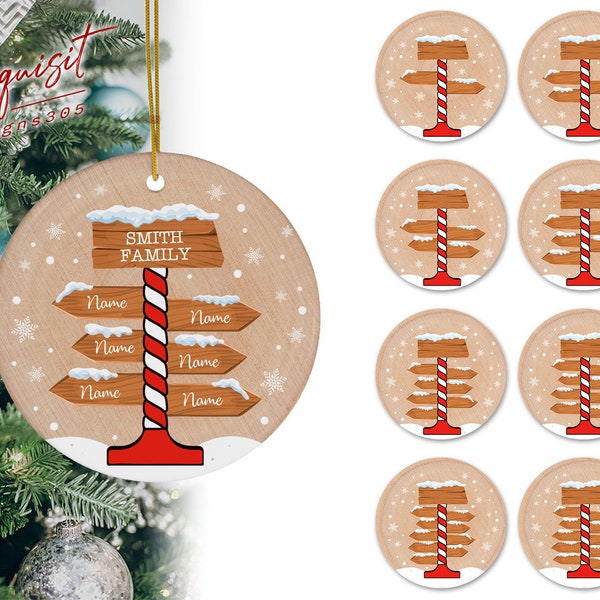 Family Christmas Ornament png, North Pole Family Ornament Sublimation, Personalized Christmas Ornament png, Christmas Ornament Bundle Design