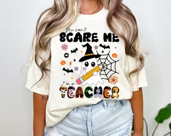 Teacher Halloween Ghost PNG: Spooky Retro Design (Digital Download)
