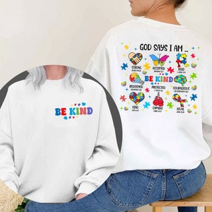 Dio dice che sono autismo in formato Svg, retro autismo Png, sii gentile Png, cristiano in formato Svg, autismo Png, motivazione autismo in formato Svg, Gesù autismo Png, puzzle autismo