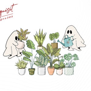 Pianta fantasma Lady Png, Pianta fantasma Png, Piante di Halloween, Fantasma di Halloween Png, Regalo di Halloween per gli amanti delle piante
