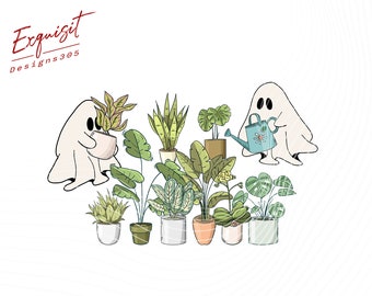 Ghost Plant Lady PNG: Halloween Pflanzen Digitale Kunst (Digitaler Download)