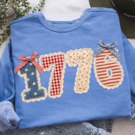 1776 Patchwork PNG Lace Preppy Boho USA Design (Digital Download)