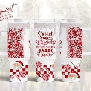 Christmas Tumbler Wrap, 40oz Candy Cane, Sweet But Twisted PNG, Gift for Christmas, 40oz Quencher Tumbler, Christnmas Tumber,Merry Christmas