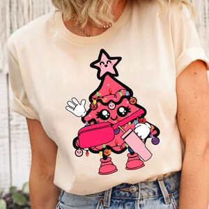 Retro Christmas Tree PNG, Christmas Tree Shirt Sublimation Design, Retro Boujee Digital Download, Funny Christmas Png, Vintage Christmas Png