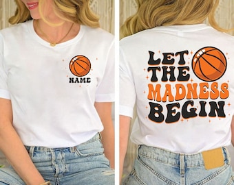 Personalized Let The Madness Begin Svg, March Madness Svg, College Basketball Png, Basketball Lover, Basketball Svg, Basketball Season Gift