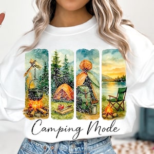 Retro Camping PNG: Family Adventure Sublimation Design (Digital Download)