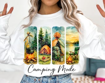 Retro Camping PNG: Family Adventure Sublimation Design (Digital Download)