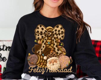 Faux Yarn Feliz Navidad Png, Pan Dulce Season Shirt Png, Coquette Mexican Christmas Png, Tis The Season Png, Christmas Hook Yarn Png
