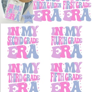In My Teacher Era Png, Kindergarten Teacher Bundle, Retro Custom Teacher Png, Teacher Gift, Back to School Bundle, First Day of School PNG