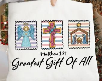 Christian Nativity Scene PNG, Faith Christmas Png, The Greatest Gift Of All Png, Jesus Christmas Png, Religious Png, Religious Christmas