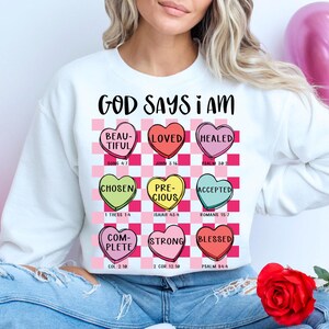 God Says I Am Valentine PNG: Christian Retro Design (Digital Download)
