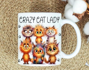 Cat Mug Wrap Cat Lovers Mug Wrap Sublimation Design PNG Funny Cat Mug PNG Press Design, Cats 11oz & 15oz Coffee Cup Template