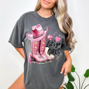 Let&#39;s Go Girls Svg, Sublimation Design, Cowgirl Boots Clipart, Cowgirl Hat Digital Image, Western Png, T-Shirt Svg, Instant Download Png