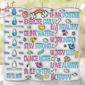 Aufgeblasenes 3D, 20 Unzen dünnes Tumbler Wrap, Gesundheitsübung Fitnessstudio, gesunde Sublimation, png herunterladen