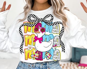 Floral Mama Goose PNG: Mother's Day Sublimation Design (Digital Download)