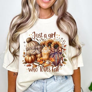 Solo una ragazza che ama l'autunno Png, Autunno Png, Autunno png, Design a sublimazione, Design per maglietta, Stagione accogliente png Sublimazione immagine 4