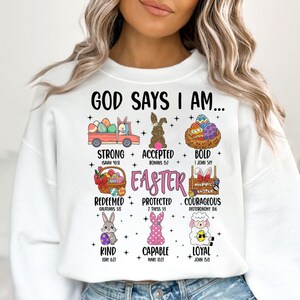 Easter Svg, Christian Easter PNG, Easter Shirt Design Svg, God Says I Am Sublimation Design DOWNLOAD, Easter File Cricut Svg