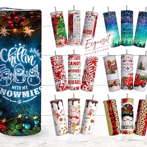 Christmas Tumbler Wraps: 20oz Sublimation Designs (Digital Download)