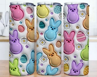 3D Osterhase Becher Design: Lebendiges Kaninchen PNG (Digitaler Download)