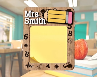 Porta post-it personalizzato per insegnanti: file SVG per taglio laser