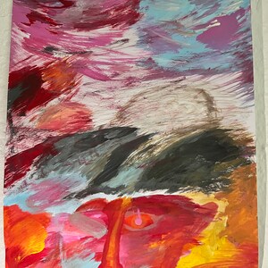 Color palette, moon Eye on A3 paper