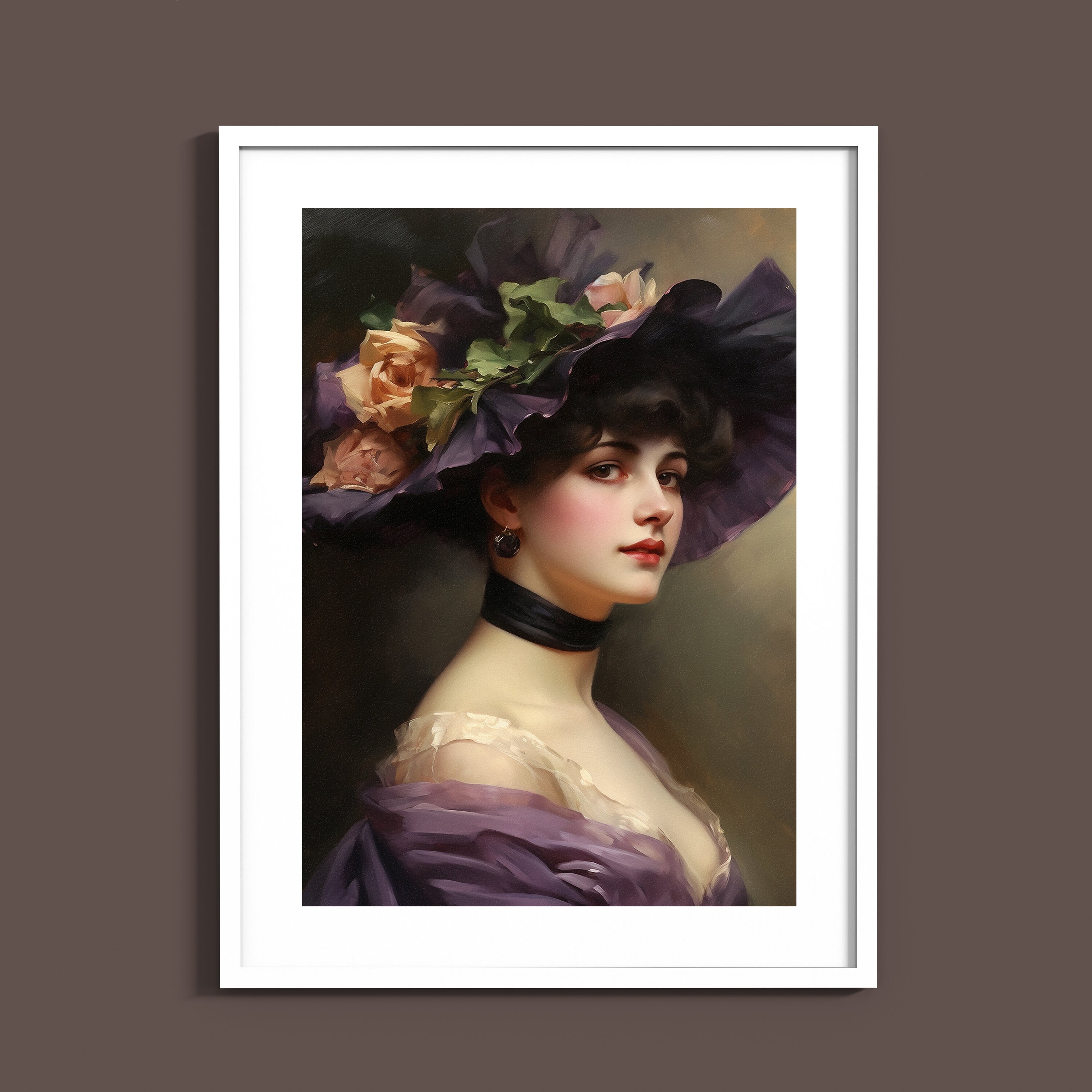 Vintage Woman in Large Hat | Instant Digital Download |printable ...