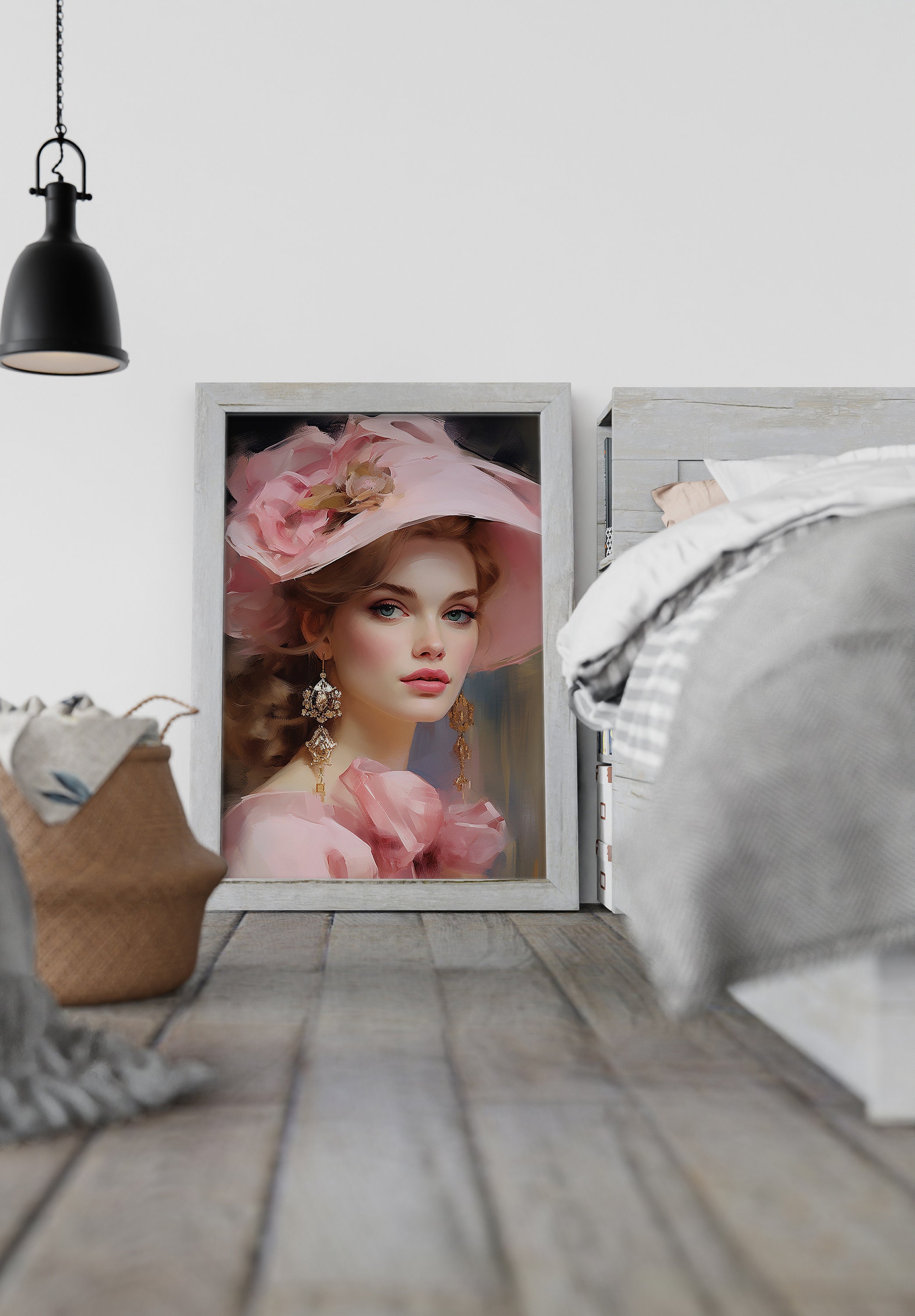 Vintage Woman in Large Hat | Instant Digital Download |printable ...
