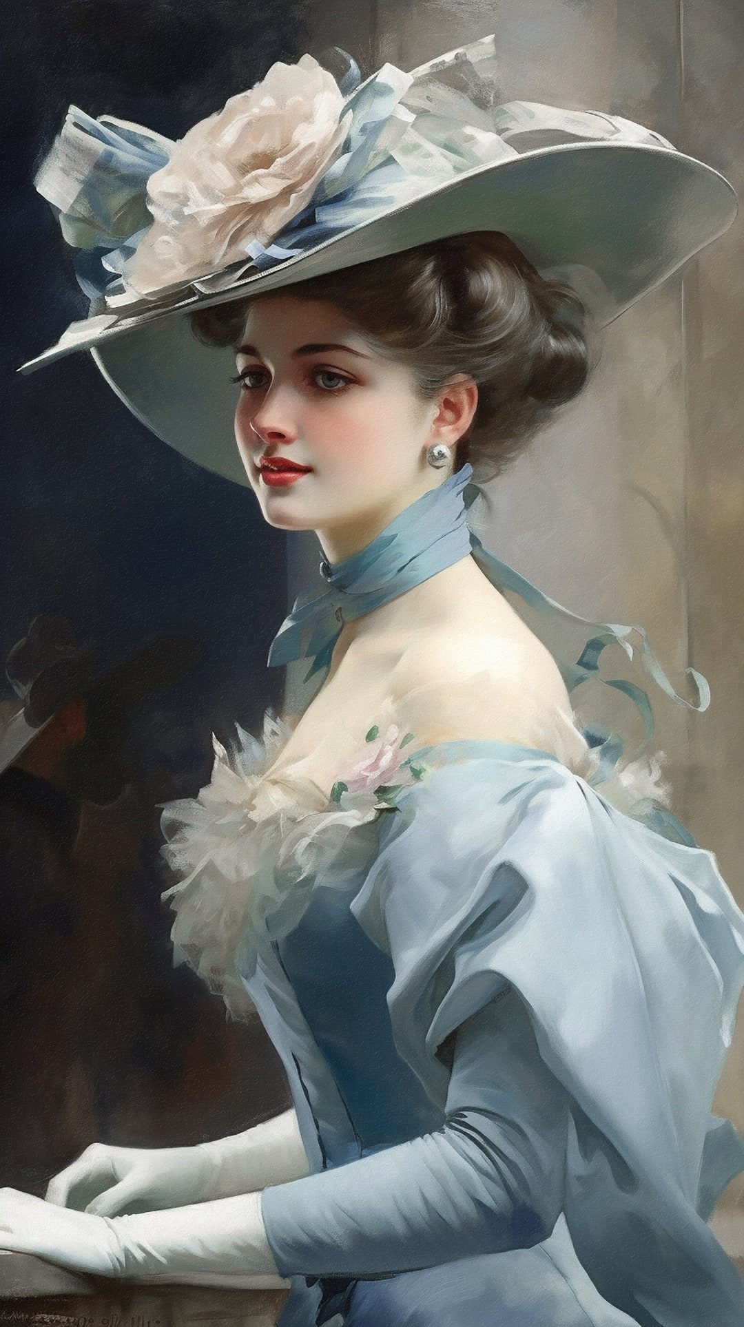 Vintage Woman in Large Hat | Instant Digital Download |printable ...