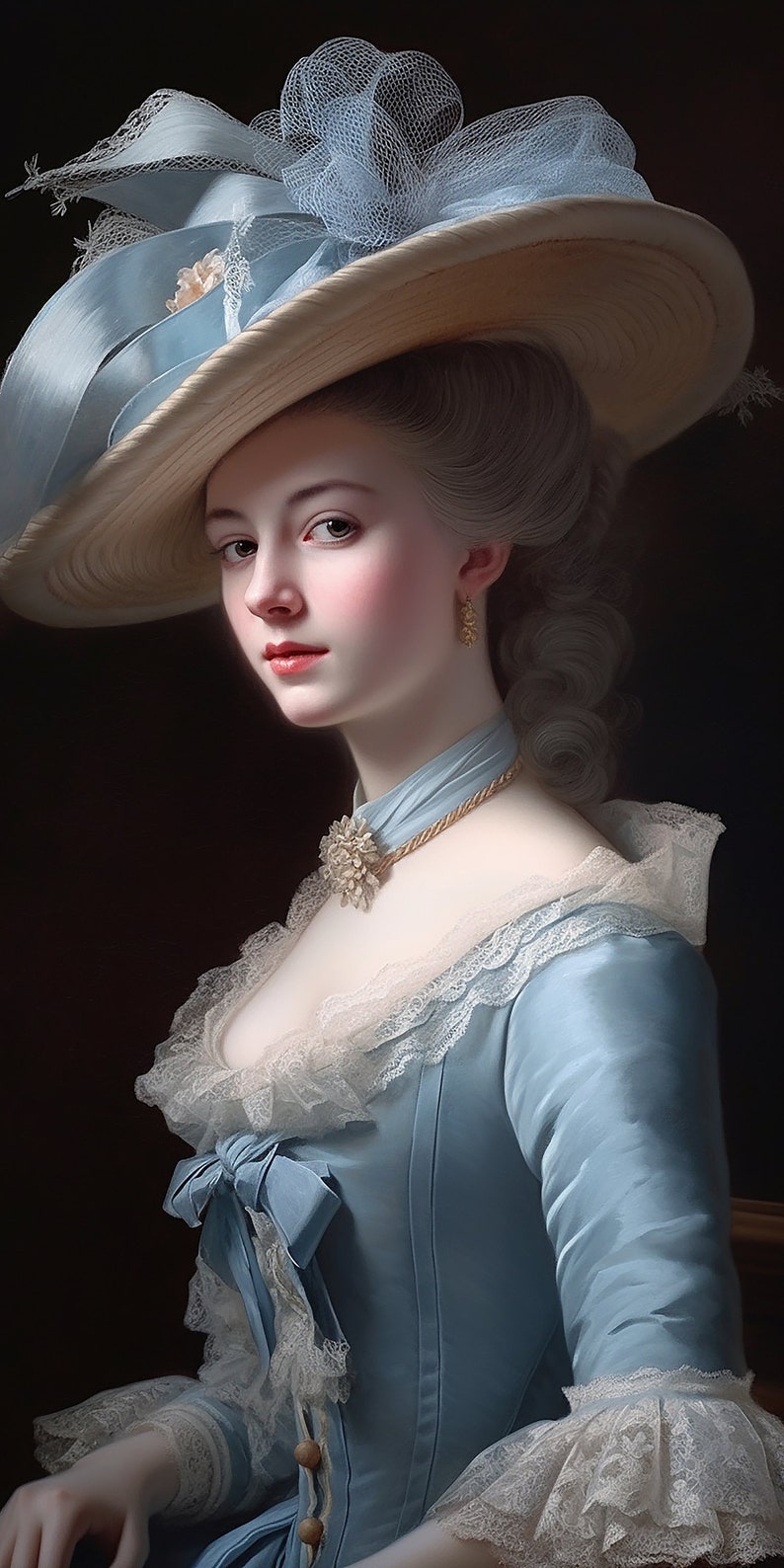 Woman Portrait. Vintage Wall Art. Portrait of a Beautiful Etsy