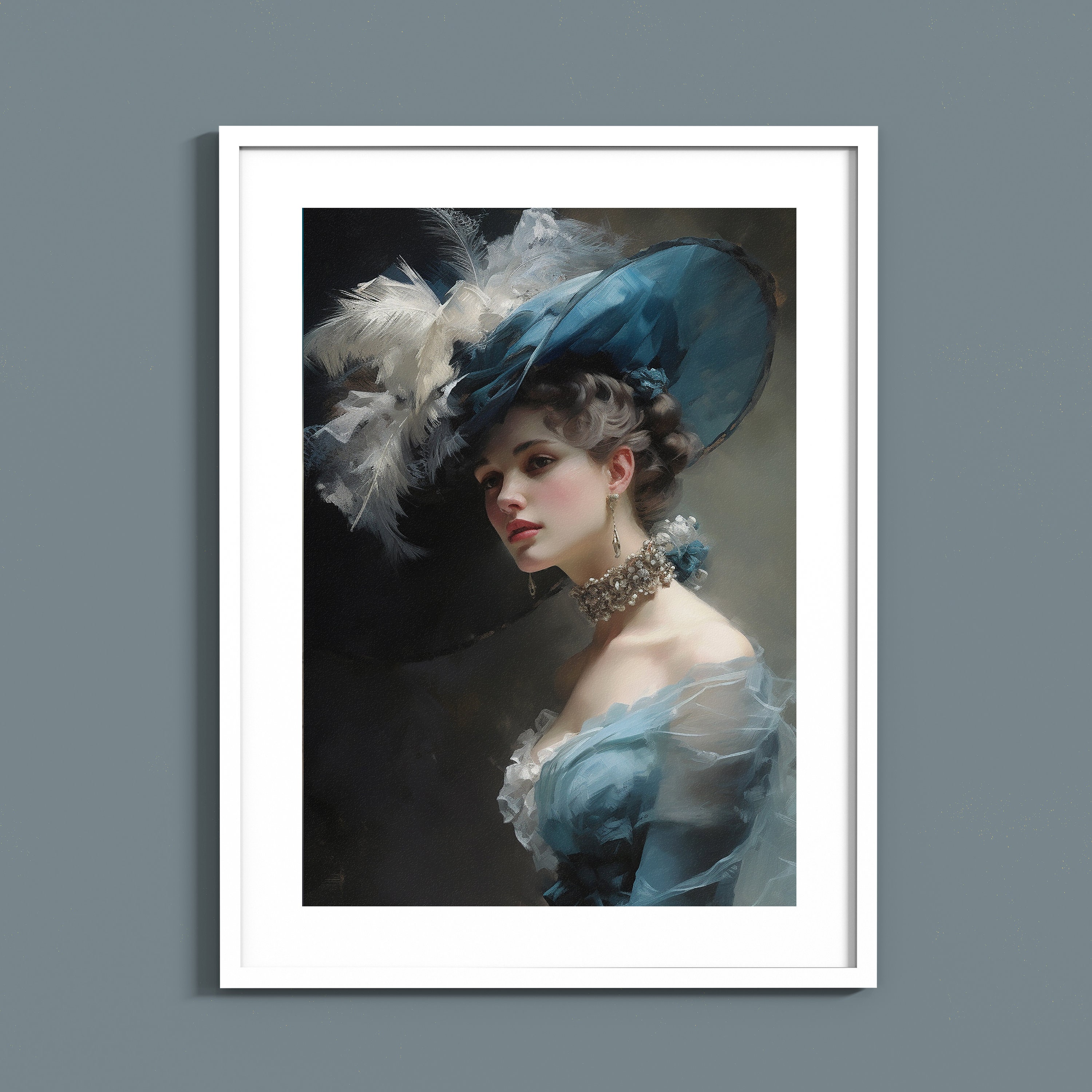 Vintage Woman in Large Hat Instant Digital Download printable Victorian ...