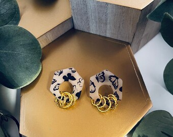 geometric flutter | polymer clay earrings