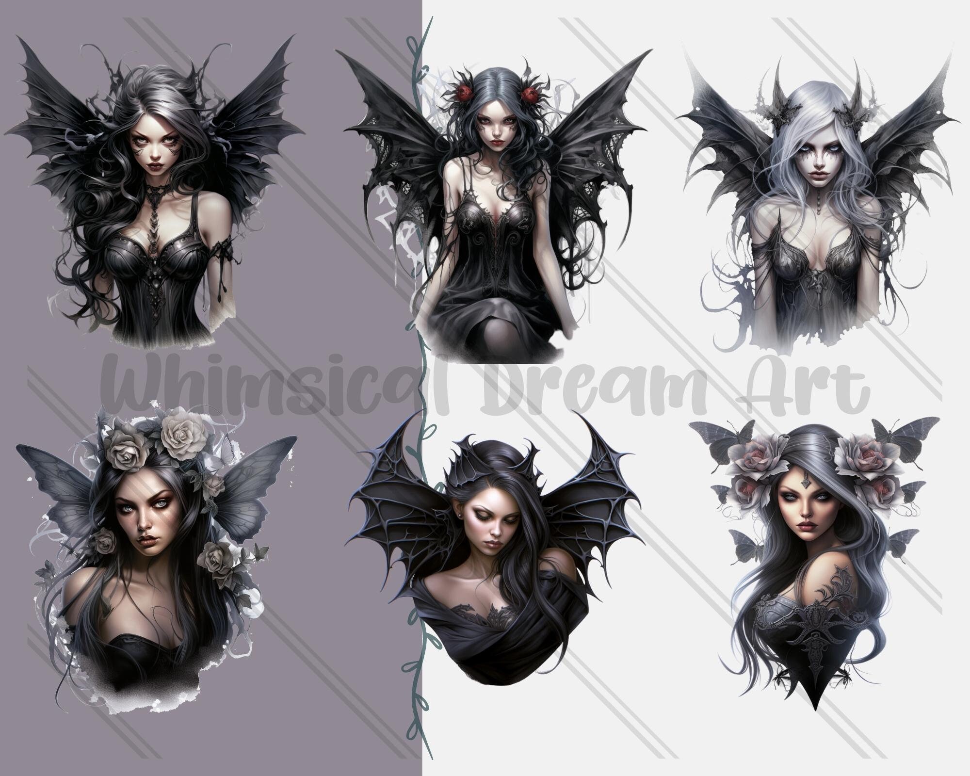 25 PNG Watercolor Gothic Fairy Clipart | Beautiful Fairies Clipart ...