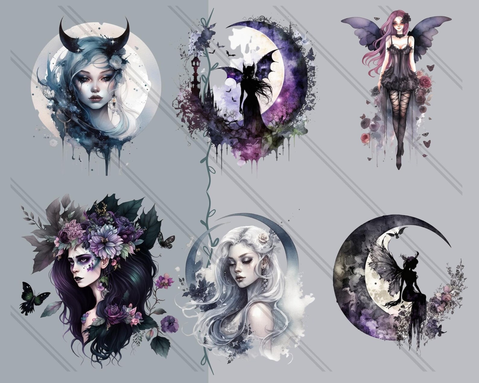 39 PNG Watercolor Gothic Fairy Clipart | Beautiful Fairies Clipart ...