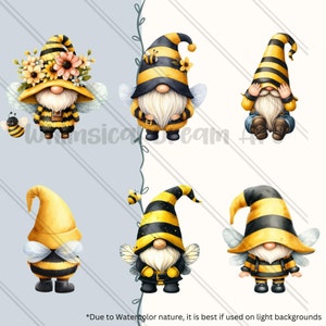 31 Bee Gnomes PNG Bundle Collection, Bumble Bee Gnomes Sublimation ...