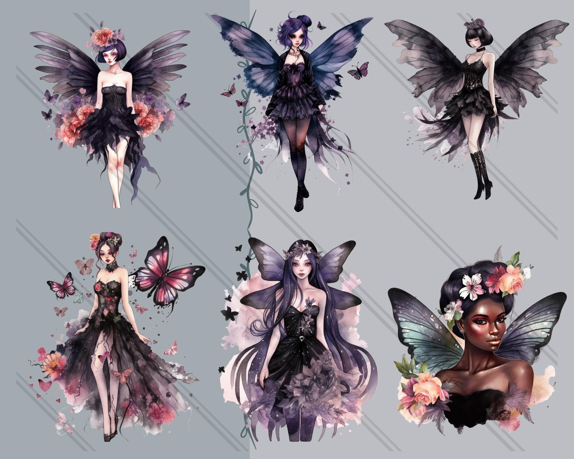 39 PNG Watercolor Gothic Fairy Clipart | Beautiful Fairies Clipart ...