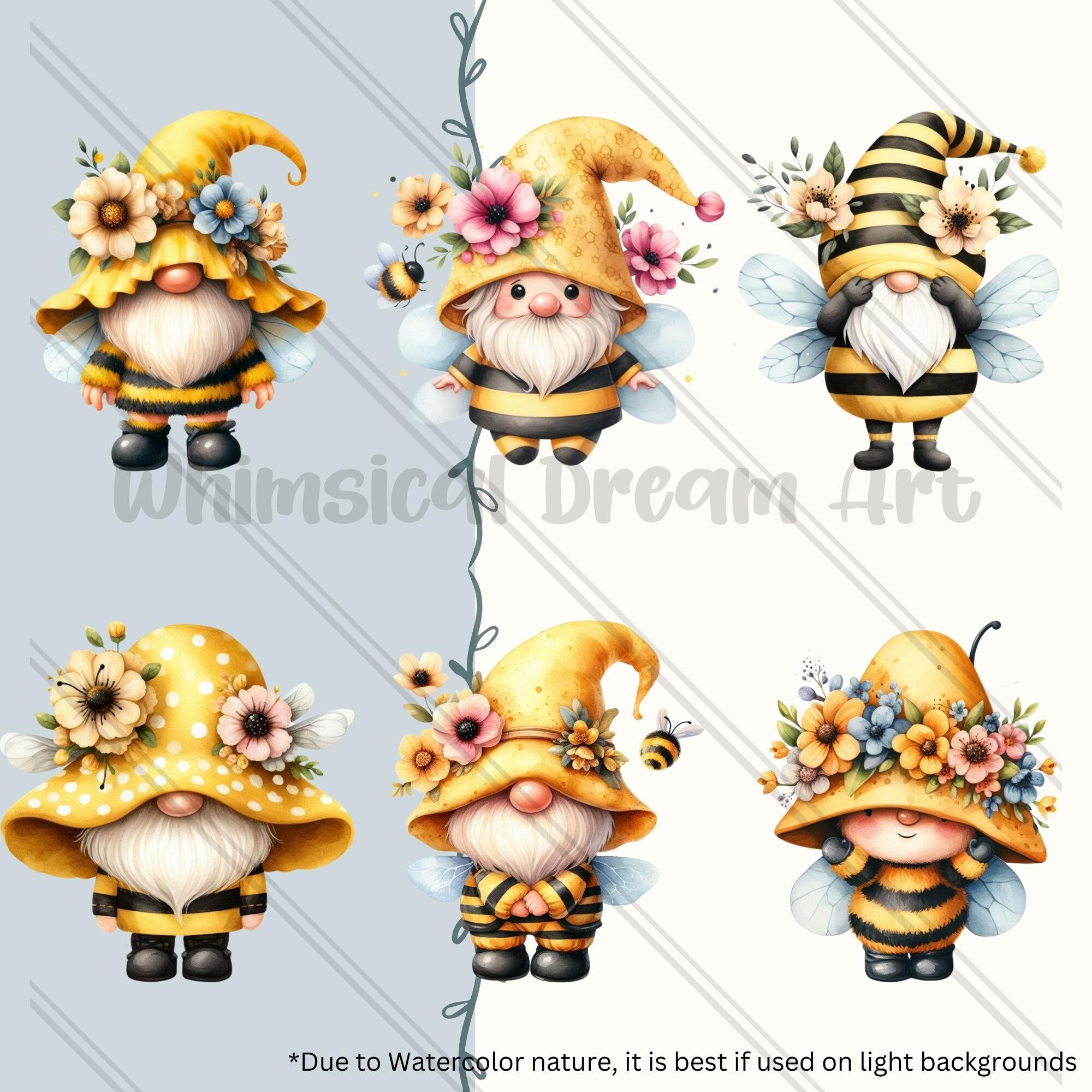 31 Bee Gnomes PNG Bundle Collection, Bumble Bee Gnomes Sublimation ...