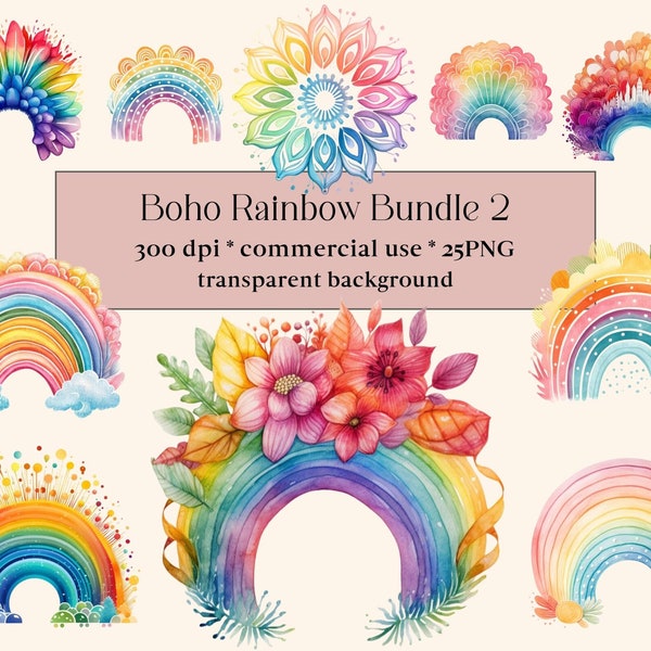 25 Rainbow clipart, Watercolor Rainbow Clip Art, Background rainbow, Rainbow PNG, bright clip art, Digital watercolor. Free commercial use.