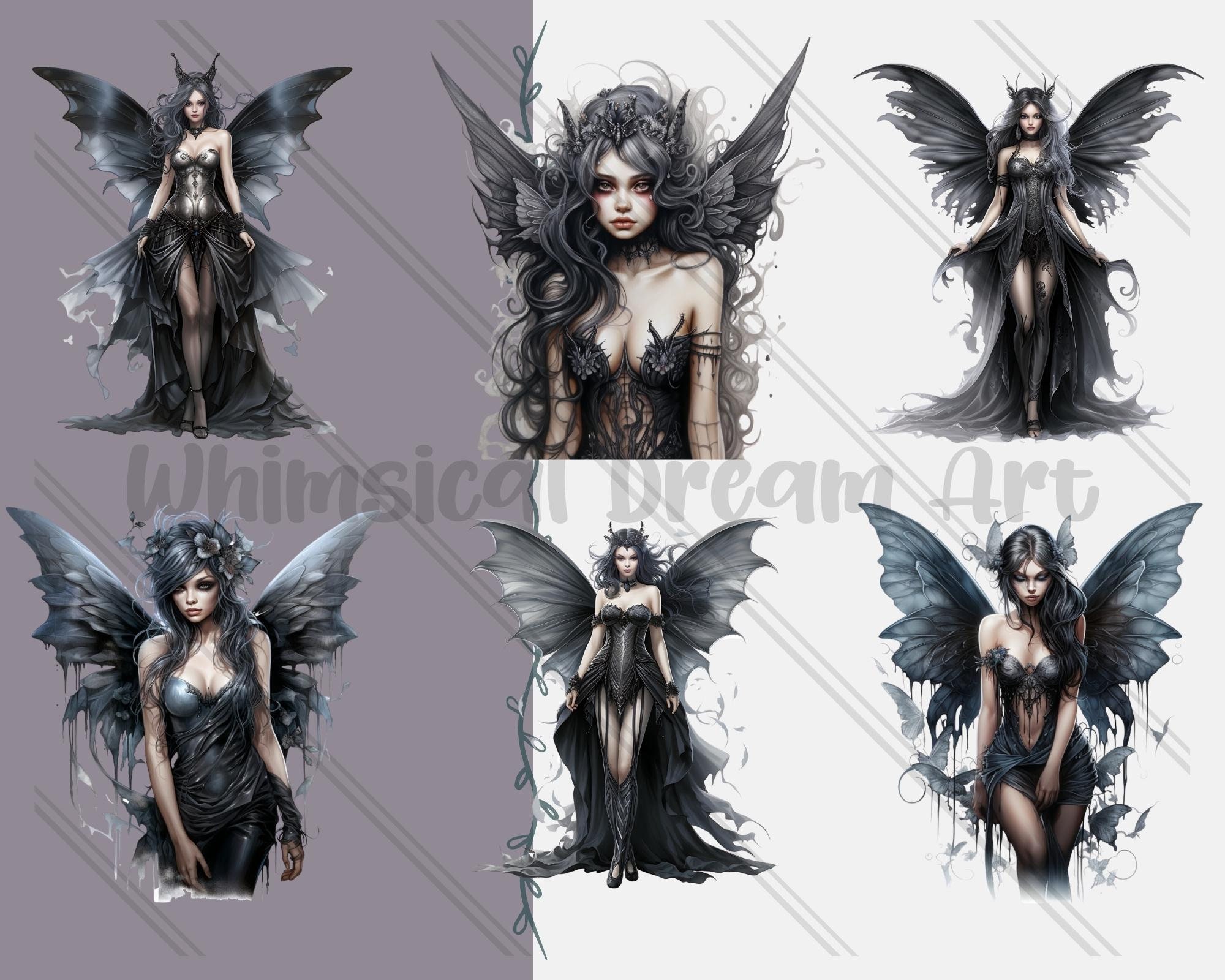 25 PNG Watercolor Gothic Fairy Clipart | Beautiful Fairies Clipart ...