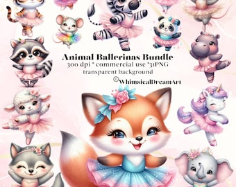 31 aquarel ballerina dieren clipart, roze zwanenmeer, aquarel ballerina, schattig ballet, ballerina PNG, Swan PNG, baby, commercieel gebruik